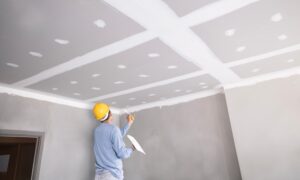 Man working on Suspended Ceiling