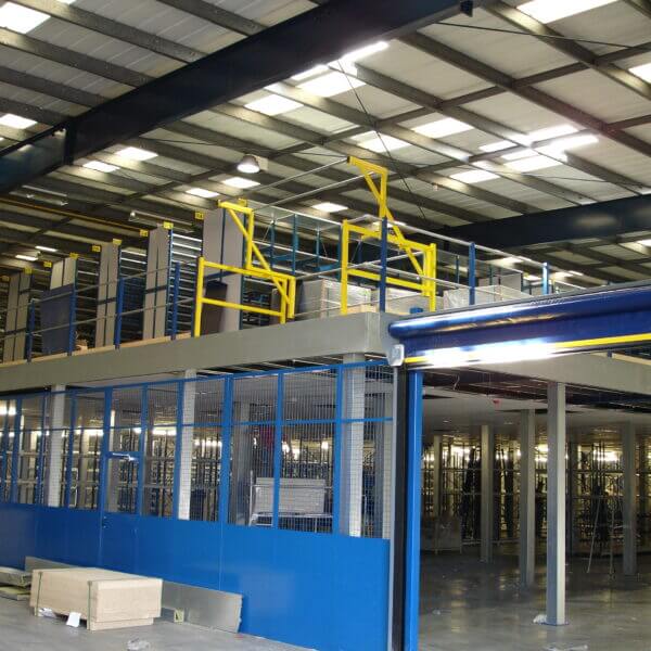 Pallet loading gate and mezzanine floor