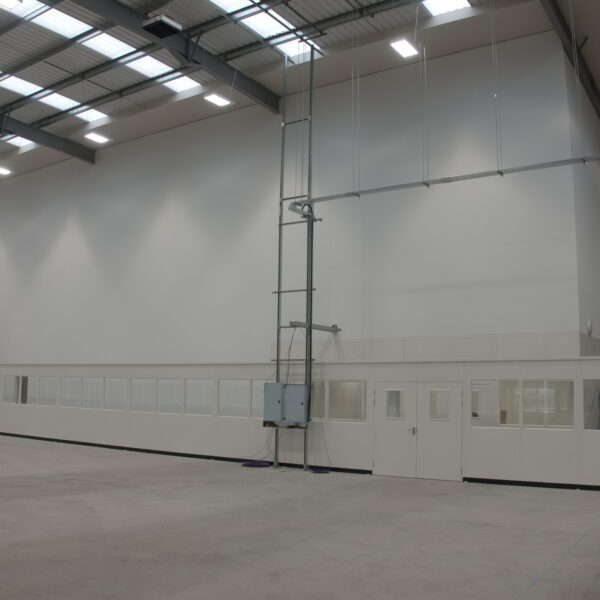 Fire wall installation and steel partition